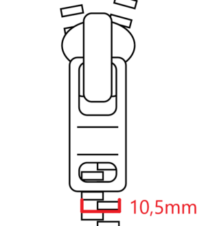 Spiralreißverschlüsse der Größe S10 mit 10,5mm Spirale