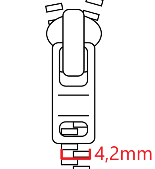 Spiralreißverschlüsse der Größe S4 mit 4,2mm Spirale