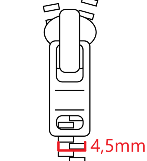 Metallreißverschlüsse der Größe M4 mit 4,5mm Zahnbreite