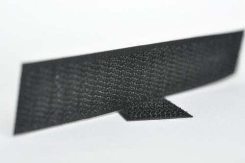 Klettverschluss zum Aufnähen in schwarz und weiß aus Polyester